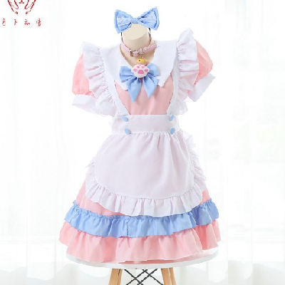 Cute big bow lolita maid costume 