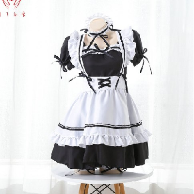 Sweet and cute apron role playing uniform set 