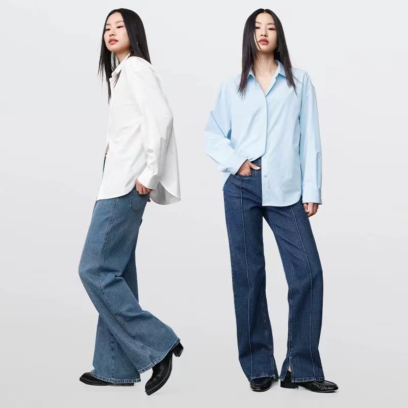 2024春秋季新品女士打底白衬衫工作服职业装2024 Spring and Autumn New Product Women's Bottom White Shirt Work Clothes Professional Clothes